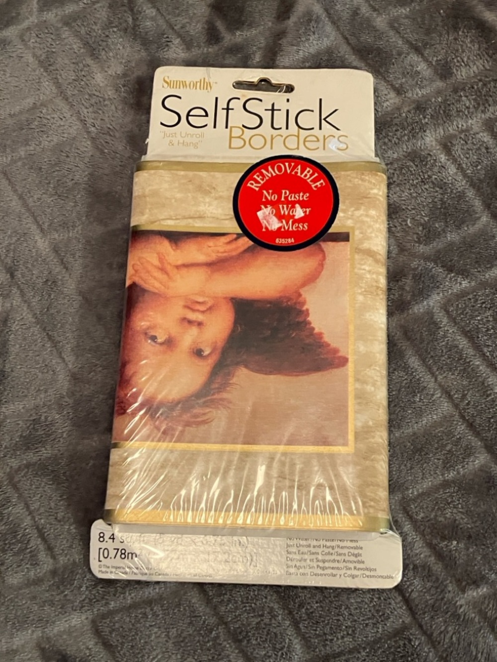 Sunworthy Removable Self Stick Angel Cherub Wallpaper Border 5yd